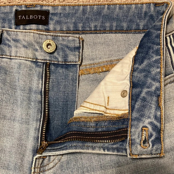 Talbots Modern Ankle Jean Navy and White Side Ribbon Trim 2P - Picture 9 of 16